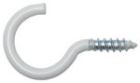 CROCHET ACIER FIL A LINGE PLAST BLANC 100 mm BLANC - P/5