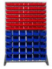 SUPPORT POUR BACS DE MAGAS. AV. 93 BACS TAILLE 4/3 ROUGE/BLEU - P/1