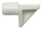 TAQUET EQUERRE ET TENON PLASTIQUE BLANC 5 mm - P/8