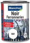 Peinture acrylique NOIR FERRONNERIES mat - boite metal de 0,25L