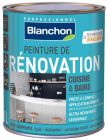 Peinture acrylique de renovation multi-supports Cuisine & Bains satine blanc - boite metal de 1L