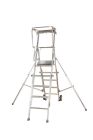 Plate-forme de travail aluminium telescopique MASTERSCOP 4 a 7 marches - haut. 3,80m
