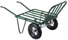 Brouette AGRICOLA TWIN verte 2 roues gonflables