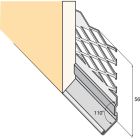 Arret bas deploye pour enduit projete ep. 20mm sans jonc PVC lg. 300cm