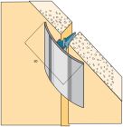 Couvre joint plat PVC gris a clipser larg. 50mm lg. 300cm