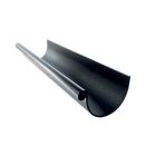 Gouttiere zinc patine noir demi ronde developpe T25 - long. 4m (sans bords arrondi)