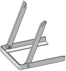 Support galvanise pour boisseau de cheminee cotes exterieures 40 x 40