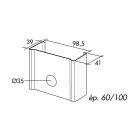 Montant 100 - long. 2,8 m x larg. 100 mm