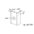 Montant 36 - long. 3,2 m x larg. 36 mm