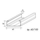 Fourrure 45 pour milieu humide - long. 5,3 m x larg. 45 mm