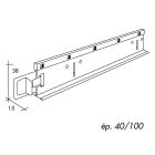 PORTEUR T15 SUP BLC 40mm - LG 3000mm
