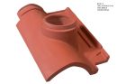 Tuile a douille diametre 150 abeille terre cuite rouge - long. 48 cm x larg. 46,5 cm