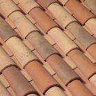 Tuile canal midi patinee Terre cuite ambre ˗ long.  50 cm x larg. 21,5 cm