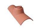 Tuile a douille diametre 100 canal midi Terre cuite rose - long. 50 cm x larg. 21,5 cm