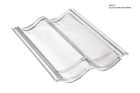 Tuile d'eclairement verre Tradipanne Transparent - long. 42 cm x larg. 33 cm
