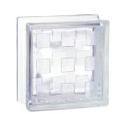 Brique de verre 198 Agora - long. 19cm x haut. 19cm x ep. 8cm