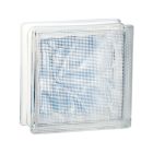 Brique de verre 198 Diamant nuagee - long. 19cm x haut. 19cm x ep. 8cm