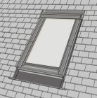 Raccord sur toiture EDP MK06 0000 pour petites tuiles plates - pose traditionnelle - larg. 78cm x haut. 118cm Gris