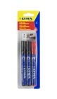 Blister 3 marqueurs pointe biseautee couleur assorties (2 noirs / 1 rouge)-pointe 4-12 mm