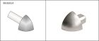 PROFILE DE CARRELAGE DURONDELL DRA 1262Y 2 ANGLES EXTERIEUR 1/4 ROND FERME ALU CHROME 12,5MM