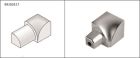 PROFILE DE CARRELAGE DURONDELL DRA 1262YI 2 ANGLES INTERIEUR 1/4 ROND FERME ALU CHROME 12,5MM