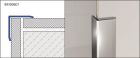 PROFILE DURAGARD DGE 2512F CORNIERE D'ANGLE INOX BROSSE 250CM 25X25
