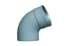 Coude assainissement SDR41 male-femelle 67°30 diametre 125mm