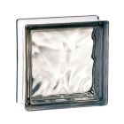 Brique de verre 198 Gris nuagee - long. 19cm x haut. 19cm x ep. 8cm