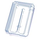 Tuile de verre Marseille n°511 - long. 42,6 cm x larg. 25,5 cm