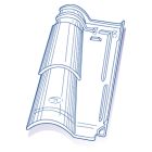 Tuile de verre Romane Canal TBF 31 - long. 44 cm x larg. 27,6 cm