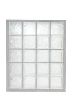 Panneau en brique de verre standard 198 n°45 - long. 107cm x haut. 87cm x ep. 8cm