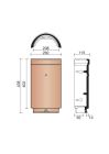 Faitiere-aretier demi-ronde terre cuite ACTUA SELTZ n°2 Ardoise - long. 43,8 cm x larg. 26,2 cm
