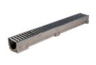 Caniveau en beton polymere avec grille passerelle en acier galvanise ACO SELF 100 - long. 1m x larg. 98mm x haut. 95mm - classe B125