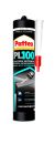 Colle de fixation PATTEX PL100 High Tack Blanc - cartouche de 380g