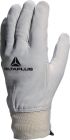 Gants fleur bovin - poignet bord-cote Gris T9