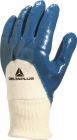 Gants nitrile lourd sur support jersey - dos aere Bleu T10