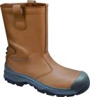 Botte de securite cuir vachette beige - Taille 43