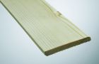 Plinthe bord rond Sapin du Nord blanc AB blanc - long. 4200 mm x larg. 110 mm x ep. 12 mm