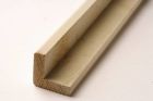 Corniere d'angle incolore rabote Sapin du Nord blanc AB - long. 2700 mm x larg. 45 mm x ep. 45 mm