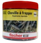 Cheville a frapper en nylon NF 6X40/10F - diam. 6 mm x long. 40 mm - Boite de 100
