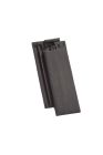 Demi tuile terre cuite Beauvoise Graphite Ardoise