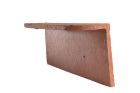 Rive individuelle droite terre cuite Plate 16x38 Rouge patine - long. 38 cm x larg. 12 cm