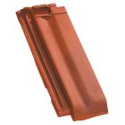 Demi tuile terre cuite H10 Rouge - long. 46,8 cm x larg. 18,1 cm