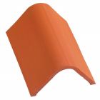 Fronton grand modele pour faitiere pureau variable a emboitement rabat 90° universelle terre cuite Saintonge - long. 32 cm x larg. 27 cm