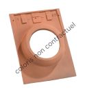 Tuile a douille terre cuite Plate Stretto diam. 160 utile avec ses noquets (conforme VMC) Flamme Rustique