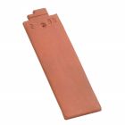 Demi tuile de finition a recouvrement terre cuite Beauvoise Flamme rustique - long. 9,5 cm