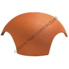 Tuile chatiere terre cuite Romane Sans Flamme Rustique - long. 33 cm x larg. 46 cm