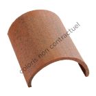 Faitiere demi ronde sans emboitement (3 au ml) terre cuite Valee de Chevreuse