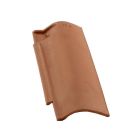 Rive ronde droite a emboitement terre cuite Canal S Alezane - long. 48 cm x larg. 16 cm