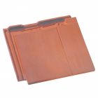 Tuile et demie de finition droite a emboitement terre cuite Beauvoise Ardoise - larg. 33 cm
